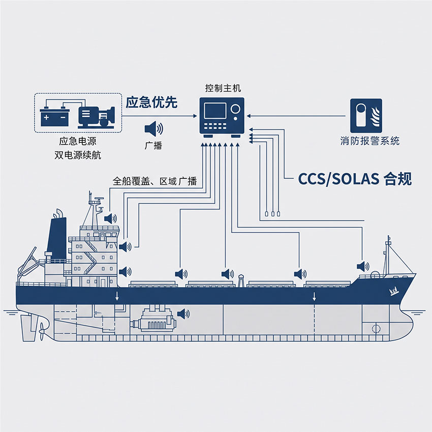 船用公共广播系统功能及应急广播配置标准